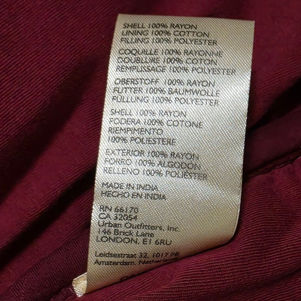 Free People Anna Sui Dolman Quilted Jacket Womens Medium Velvet Embroidered Read - Picture 9 of 9